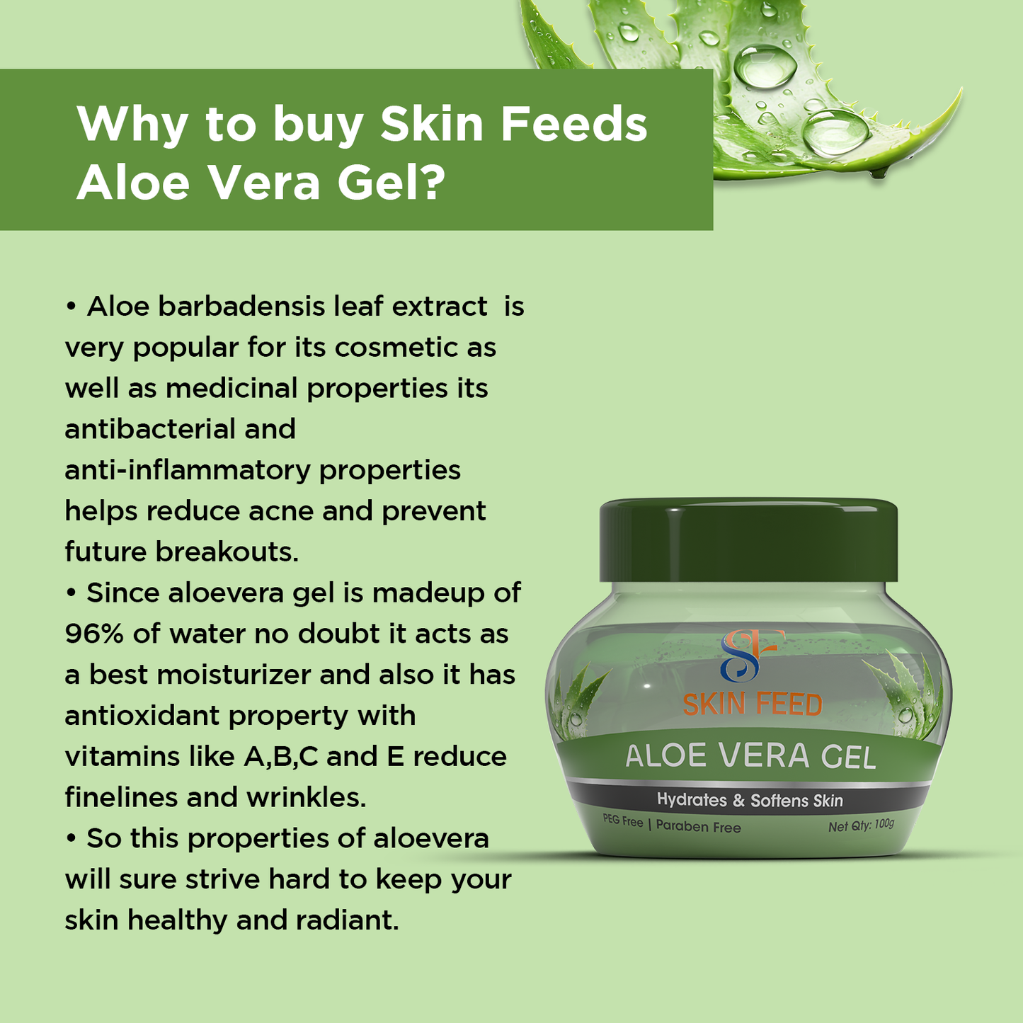 Skin Feed Aloevera Gel